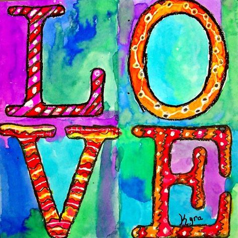 L O V E Robert Indiana Art, Robert Indiana Love, Indiana Love, Robert Indiana, Valentine Art Projects, Art History Lessons, Scarf Ideas, Art Lessons For Kids, Art Exhibit