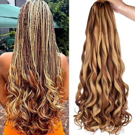 Queen Bee Hair Salon, Pirate Hair Extensions, Brades Hair Extensions, French Hairstyles, Wavy Hair With Braid, Curly Braiding Hair, French Curls, Beachy Waves Hair, Wavy Hair Overnight