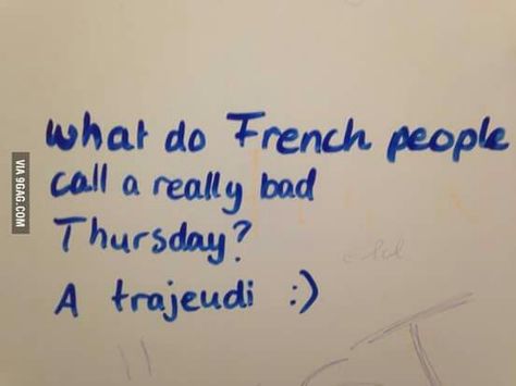 French pun! French Language Learning Videos, French Language Quotes, Why Learn French, French Puns, French Language Learning Kids, French Language Basics, Language Jokes, French Meme, Learn French Fast