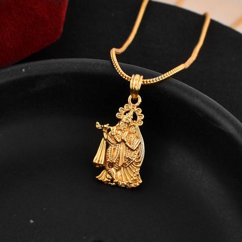 Radha Krishna Pendant Gold For Women, Krishna Pendant Gold, Krishna Pendent, Krishna Locket, Krishna Ring, Krishna Pendant, Necklace Pendant For Men, Stylish Jewelry Accessories, Gold Pendants For Men