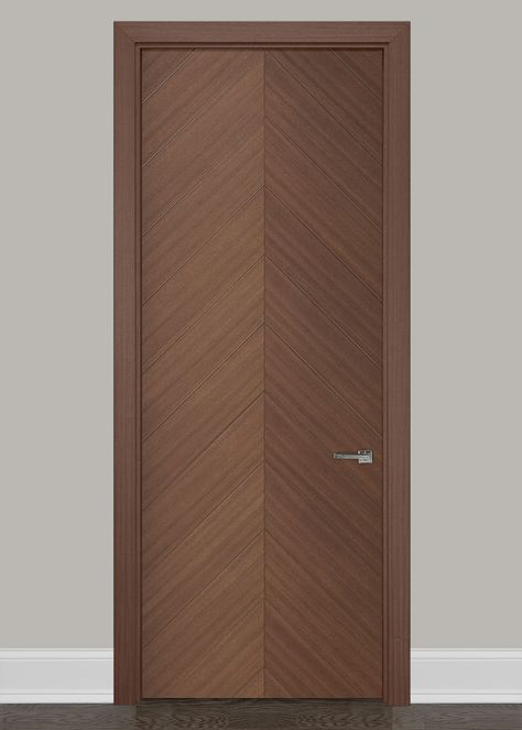 Modern Interior Door Custom - Single - Wood Veneer Solid Core with Earth Finish, Luxeline, Model DB-LUX-S715V Veneer Door Design Bedrooms, Walnut Interior Doors, Mahogany Doors Interior, Interior Doors Modern, Contemporary Garage Doors, Interior Design Kitchen Contemporary, Modern Interior Doors, Solid Wood Entry Doors, Steel Doors Exterior