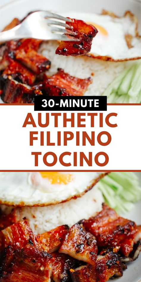 Transport your taste buds to the Philippines with Authentic Filipino Pork Tocino! This sweet and savory bacon is a must-try for any food lover. Pork Tocino Recipe Homemade, Tocino Recipe Filipino, Filipino Tocino, Pork Tocino Recipe, Tocino Recipe, Marinade Pork, Pork Tocino, Filipino Pork Bbq, Carnitas Pork