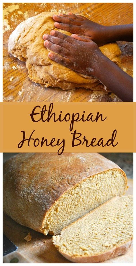 Ethiopian Bread Recipe- Kid World Citizen Ethiopian Bread, Bread With Honey, Ethiopian Cuisine, Chewy Bread, Honey Bread, Pembuat Roti, African Cooking, Ethiopian Food, Make Bread