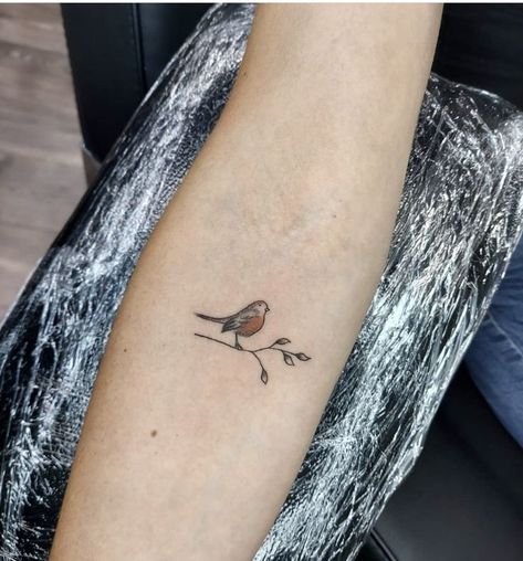 Chickadee Tattoo, Robin Bird Tattoos, Simple Bird Tattoo, Robin Tattoo, Tiny Bird Tattoos, Mum Tattoo, Bird Tattoos For Women, Vogel Tattoo, Animal Tattoo Ideas