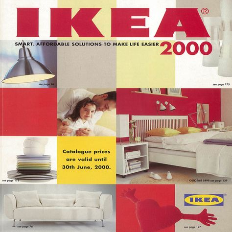 A new millennium with the 2000 IKEA Catalogue. Ikea Catalog 1980, Ikea Ads, Ikea Poster, 90s Interior Design, Ikea Catalogue, Ikea Vintage, 1980s Decor, 90s Interior, Ikea Catalog