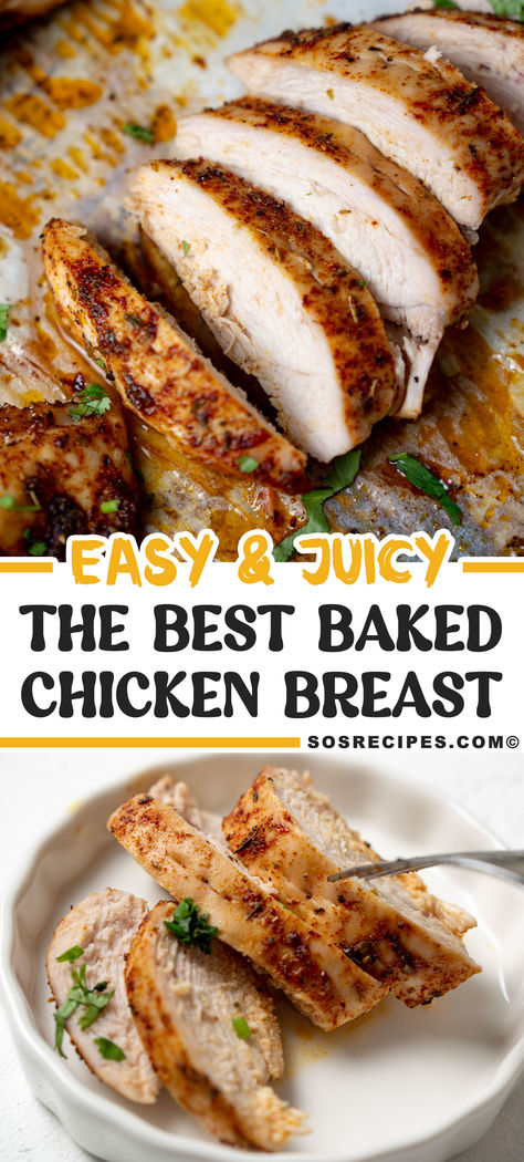 Making juicy, flavorful baked chicken breast doesn’t have to be complicated. This recipe shows you how to achieve perfectly moist chicken with a caramelized exterior in no time! Over Baked Chicken Breast, How To Make Moist Chicken Breast, Easy Baked Chicken Breast Recipes Ovens, How To Bake Chicken Breast In Oven, Best Way To Cook Chicken Breast, How To Cook Chicken In The Oven, How To Cook Chicken Breast In Oven, Moist Baked Chicken Recipes, Easy Oven Chicken Breast Recipes