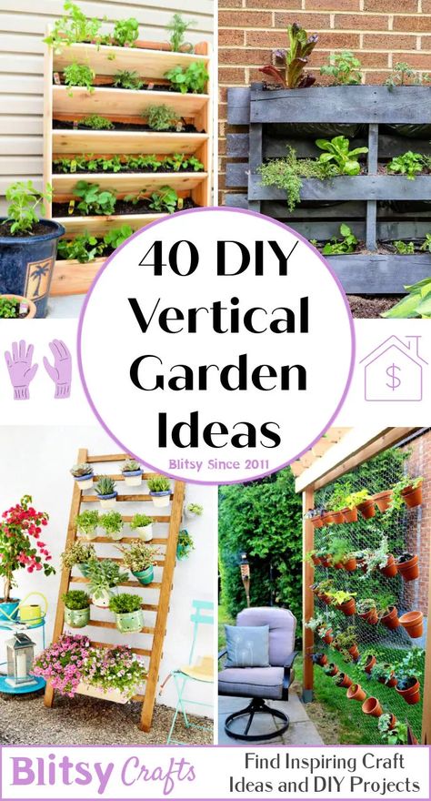 Vertical Container Gardening, Vertical Herb Gardens, Diy Vertical Garden, Wall Gardens, Vertical Garden Wall Planter, Garden Diy On A Budget, Diy Container, Vertical Vegetable Gardens, Diy Container Gardening