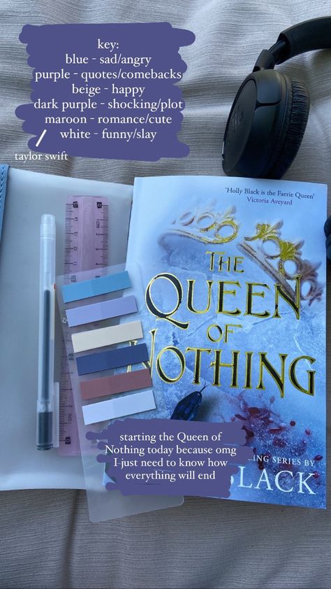 annotating key/system for the queen of nothing Doodles For Annotating, How To Annotate Book, Annotating Romance Books Key, Fantasy Annotation Key, The Cruel Prince Annotation Guide, Book Tagging System, Fourth Wing Annotations Key, Book Tabbing System, Annotating Key