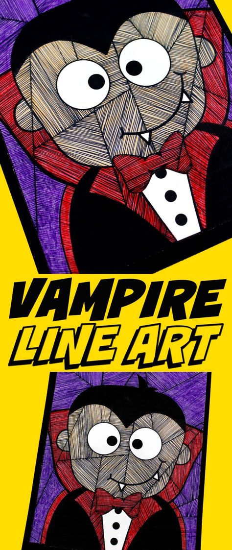 Line Study Vampire Art for Kids Vampire Art Projects For Kids, Vampire Activities For Kids, Vampire Craft, Halloween Animation, Line Study, Vampire Halloween, Halloween Characters, Frugal Mom, Children Activities