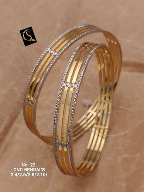 Turkish Bangles Gold, Daily Wear Gold Bangles Designs, Daily Wear Gold Bangles Indian, Daily Use Gold Bangles Indian, Cnc Bangles, Simple Gold Bangle, Fashion Jewelry Necklaces Gold, Wedding Platters, Gold Earrings For Kids