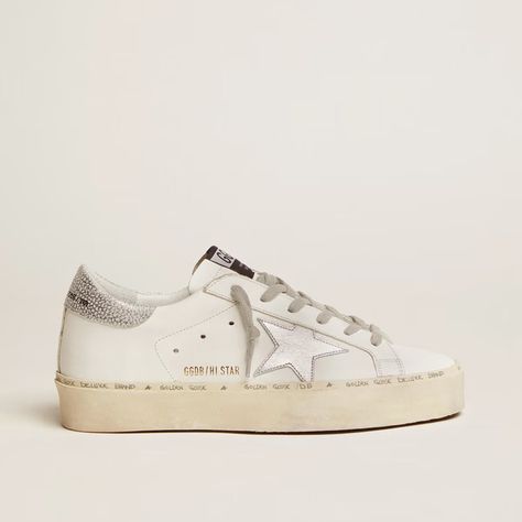 Comes With Box And Passport Wrong Size For Me! Golden Goose Hi Star, Shoes Golden Goose, Silver Heel, Wedding Sneakers, Goose Sneakers, Goose Shoes, Golden Goose Sneakers, Golden Goose Shoes, Golden Goose Deluxe Brand