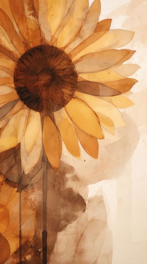 Sunflower painting plant art. | free image by rawpixel.com / Boom Sunflower Wallpaper Aesthetic Vintage, Sunflower Wallpaper Aesthetic, Aesthetic Mobile Wallpaper, Summer Wallpaper Phone, Flower Wallpaper Aesthetic, Aesthetic Mobile, Sunflower Aesthetic, Fall Sunflowers, Sunflower Background