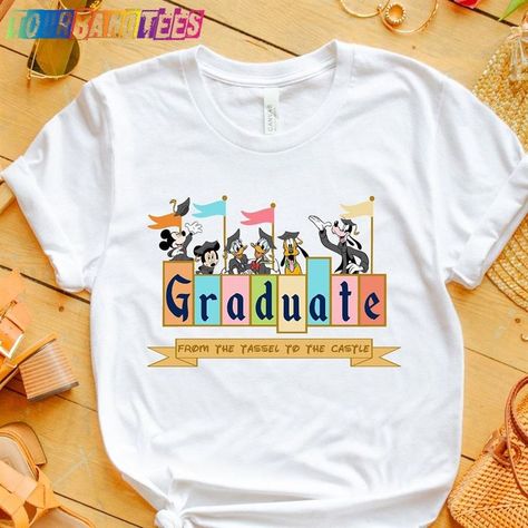 Disney Grad Shirts, Disney Senior Shirts, Graduation Disney Shirts, Senior Disney Shirts, Disney Graduation Party, Disney Senior Trip, Graduation Things, Disney Graduation, Castle Svg