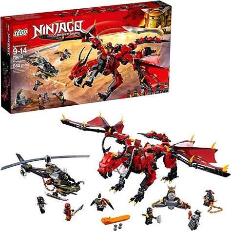 Lego Ninjago Masters Of Spinjitzu, Ninjago Masters Of Spinjitzu, Ninjago Toys, Ninja Red, Lego Ninjago Minifigures, Dragon Hunters, Ninjago Dragon, Dragon Armor, Helicopter Toy