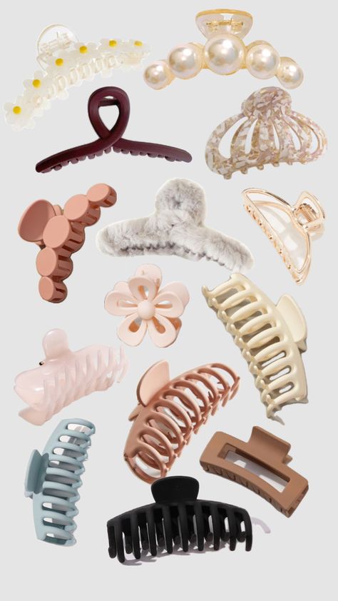 #cute claw clips Cute Hairstyles With Mini Claw Clips, Claw Clips Aesthetic, Cute Claw Clips, Preppy Hair, Coffee Recipes Hot, Trendy Things, Birthday 12, Bday Wishlist, Hair Blow Dryer