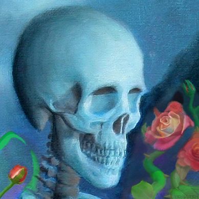 Skull And Roses Painting, Skulls Aesthetic, Skull Paintings, Minecraft Painting, Roses Painting, Skull And Roses, Rennaissance Art, Skull Painting, Skulls And Roses