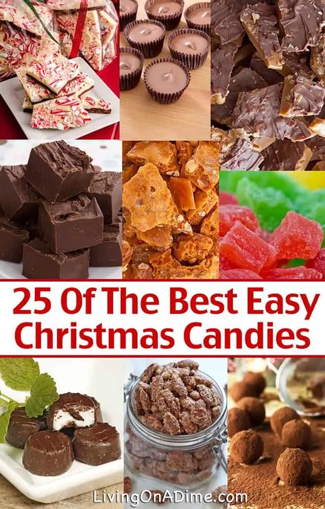 Here are 25 of the best easy Christmas candies all in one place! Many of these Christmas candy recipes can be made in just a few minutes and the result is oh so delicious! Taste Of Home Candy Recipes, Old Fashioned Hard Candy Recipes, Easy Xmas Candy Recipes, Alcohol Candy Recipes, Cool Whip Candy Recipe, Easy Holiday Candy, Best Christmas Candy Recipes, Easy Christmas Candies, Easy Christmas Candy Recipes Simple