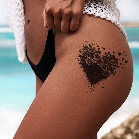 Back Tattoos For Women Unique, Tattoo Cover Up Ideas For Women, Love Tattoos For Women, Blooming Heart, Sakura Bloom, Bloom Design, Tattoos For Women Flowers, Best Tattoos For Women, Pretty Tattoos For Women