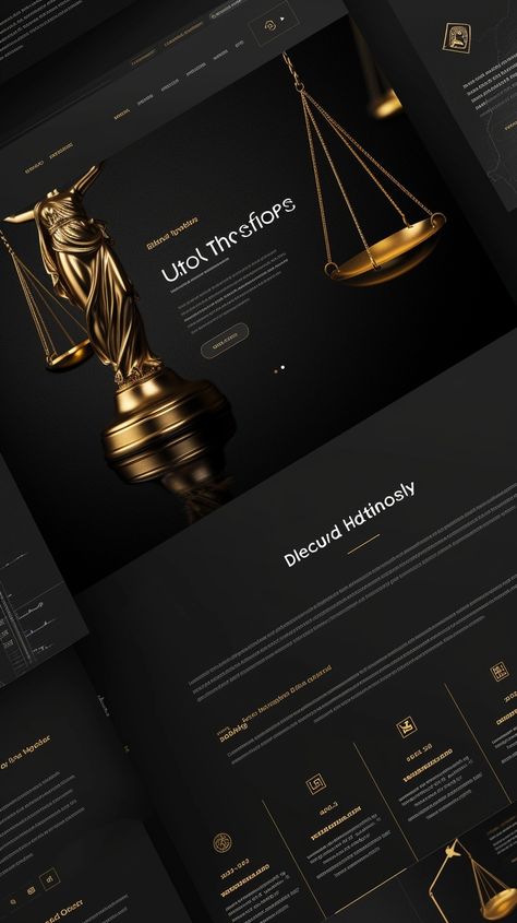 Black White Gold Branding, Black And Gold Website Design, Gold Web Design, Gold Website, Black Website, Design Black Gold, Website Background, Luxury Website, Moon Phases Art