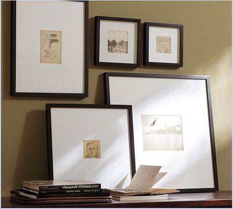 Emily Henderson — Stylist - BLOG - Best Ready-Made Picture Frames and how to frame them Mcguire Furniture, A Frame Cabins, Wood Gallery Frames, Gallery Frames, Cosy Home, A Frame Cabin, Found Art, Square Photos, Natural Frame