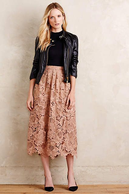 Primrose Midi Skirt - #anthroregistry Rok Midi, Midi Outfits, Elegante Casual, Ținută Casual, Outfit Trends, 가을 패션, 여자 패션, Mode Inspiration, Outfit Casual