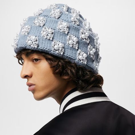 Crystals Beanie S00 - For Men | LOUIS VUITTON Crochet Summer Hats, Louis Vuitton Hat, Designer Beanies, Louis Vuitton Official Website, Glute Workout, Warm Winter Hats, Hat Knitting, Beanie Style, Head Wear