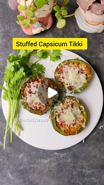 Smita Patil on Instagram: "Stuffed Capsicum Tikki | Save for Later ❤️  Ingredients 🔸1 Capsicum 🔸2 Boiled Potato 🔸1 Onion Chopped 🔸1/2 Cup Sweet Corn 🔸 Coriander Leaves 🔸1-2 Green Chillies Chopped 🔸Salt, Red Chilli Powder, Coriander Powder, Jeera Powder ( As per taste)  🔸1 Maggie Magic Cube Masala  🔸Cheese  🔸Oil   Method :  🔸 Deseed the Capsicum and keep it aside  🔸 Meantime, smash the boiled potatoes and add the above mentioned ingredients like veggies, dry spices, mix well  🔸Stuff the Capsicum with the potato masala and cut it into round shapes  🔸Take a non stick pan, add the Capsicum and grill on both sides , add cheese when hot and enjoy  #capsicum #stuffedcapsicum #vegrecipes #indianrecipes #foodchef #foodchannel #blogger #recipeoftheday #unique #trynewdish #foodlover" Stuffed Capsicum, Smita Patil, Potato Masala, Capsicum Recipes, Dry Spices, Green Capsicum, Red Chilli Powder, Food Channel, Magic Cube