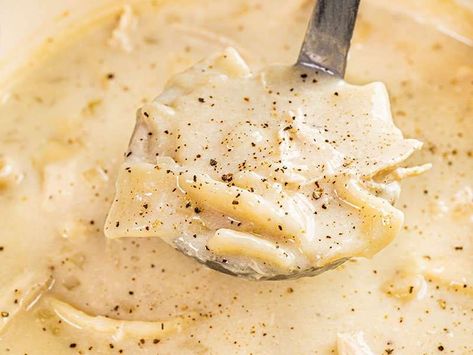 Southern Style Chicken and Dumplings Recipe - Whisk Home Style Chicken And Dumplings, Chicken And Dumplings With Frozen Dough, Chicken And Dumplings Soul Food, Chicken And Dumplings With Whole Chicken, Annie’s Chicken And Dumplings, Chicken And Pastry Southern Annies, Make Ahead Dumplings, Chicken Pastry Recipe Southern, Chicken Pastry Southern