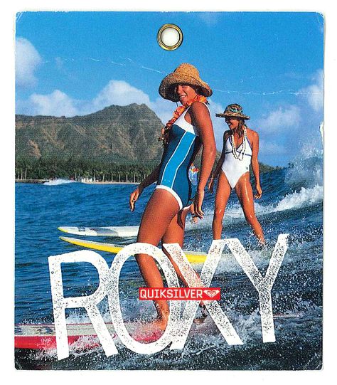 a classic - vintage roxy hangtag Slim Tea, Pray For Surf, Tea Ingredients, Female Surfers, Roxy Surf, Surf Poster, Retro Surf, Cleanse Detox, Surfer Girl Style