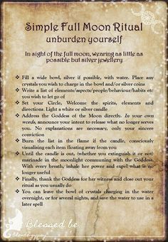 Simple Full Moon Ritual – Unburden Yourself – Witches Of The Craft® Moon Braid, Witchcraft Protection, Blessing Spell, Protection Blessing, Full Moon Spells, Witch Spells, Spells For Beginners, Moon Spells, Moon Ritual