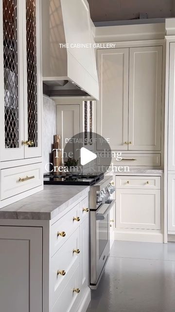 The Cabinet Gallery Utah on Instagram: "The trending creamy kitchen style, highlighted by its elegant cream custom cabinetry, is further enhanced by the inclusion of solid brass Armac Martin hardware. This combination exudes luxury and sophistication. Find out the details of the trending creamy kitchen. Save post for inspo. 

Interested in a cabinetry, appliance, cabinet hardware or grille quote? Contact our showroom or email tanya@tcgutah.com. 

Custom cabinetry: @thecabinetgalleryutah 
Cabinet hardware: @armacmartin 
Appliances: @sksappliances 

#kitchendesign #customcabinetry #kitchencabinets #creamykitchen #armacmartin #cabinetdesign #kitcheninspiration #kitchenstyle #kitchenideas #mydomaine #sodomino #kitchendesignideas #kitchendesigntrends" Creamy Kitchen, Omega Cabinetry, Cream Paint Colors, Armac Martin, Maple Kitchen Cabinets, Appliance Cabinet, Maple Kitchen, Cream Paint, First Kitchen