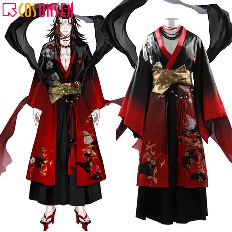 Vtuber Nijisanji Cosplay Luxiem Vox Akuma Kimono Cosplay Costume New Clothes  Halloween Carnival Nijisanji Cosplay, Kimono Cosplay, Vox Akuma, Halloween Carnival Party, Play Outfit, Halloween Carnival, Carnival Party, New Clothes, Cosplay Costume