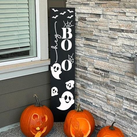 Amazon.com : Halloween Stencils for Painting on Wood Burning Art Craft Large Boo Witch Skeleton Ghost Paint Stencils for Porch Sign Door Hanger Wall Holiday (11 Boo) : Arts, Crafts & Sewing Door Leaner Signs Diy, Halloween Welcome Signs Front Porches, Halloween Welcome Sign, Witch Skeleton, Halloween Porch Sign, Skeleton Ghost, Porch Paint, Halloween Stencils, Paint Stencils