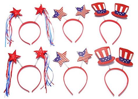 Head Boppers, Moon Boat, American Themed Party, Uncle Sam Hat, Neighborhood Block Party, Patriotic Headband, America Party, Fourth Of July Decor, Patriotic Party