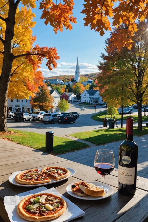 Uncover the Charms of Middlebury, VT 🌲🍷🍕 Vermont Fall Aesthetic, University Of Vermont Aesthetic, Small Shop Ideas, Vermont Aesthetic, Vermont In Fall, Vermont Living, 30 Bucket List, Middlebury Vt, Autumn In Vermont