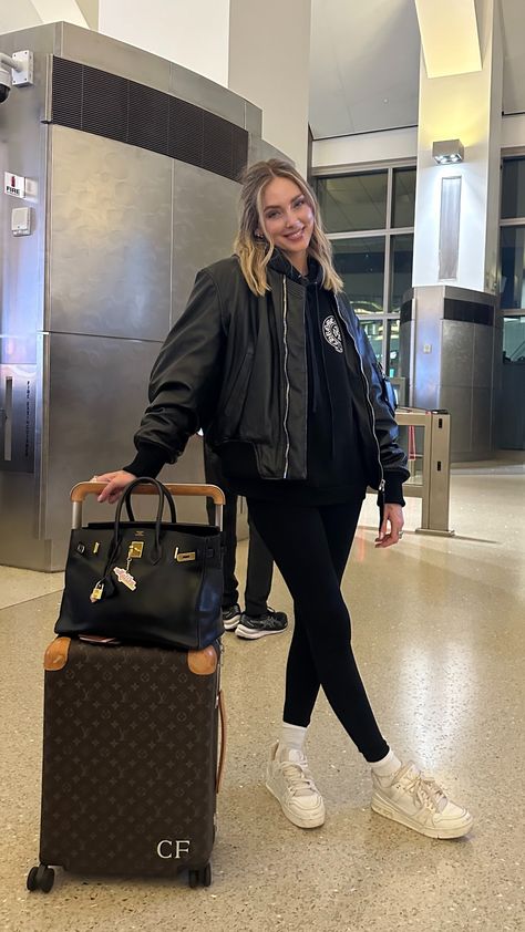 Chiara Ferragni - IG Story May 5, 2024 Black Birkin Bag, Black Birkin, Chiara Ferragni Style, European Girl, Airport Look, European Girls, May 5, Photography Editing, Ig Story