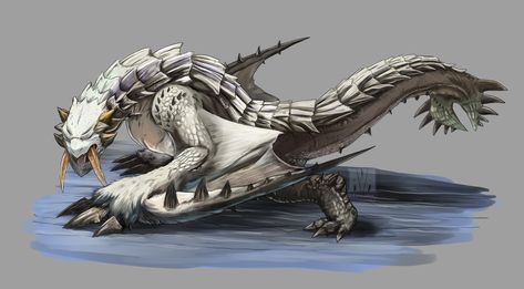 Barioth Study by Avalugg on Newgrounds Monster Hunter Frontier, Monster Hunter Wiki, Monster Hunter 3rd, Monster Hunter Art, Monster Hunter World, Fantasy Beasts, Fantasy Creatures Art, Fantasy Monster, Monster Design