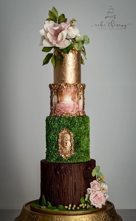 Secret garden cake ideas Secret Garden Cake, Enchanted Forest Cake, Enchanted Forest Quinceanera Theme, Enchanted Forest Quinceanera, Fairy Garden Cake, Nature Cake, Secret Garden Theme, Enchanted Forest Theme, Secret Garden Parties