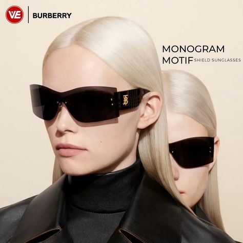 ve opticals, glasses, sunglasses, fashion, eye wear Burberry Monogram, Eyewear Trends, Burberry Glasses, Burberry Sunglasses, Luxury Eyewear, Shield Sunglasses, Fashion Glasses, Sunglasses Fashion, Eyewear Design