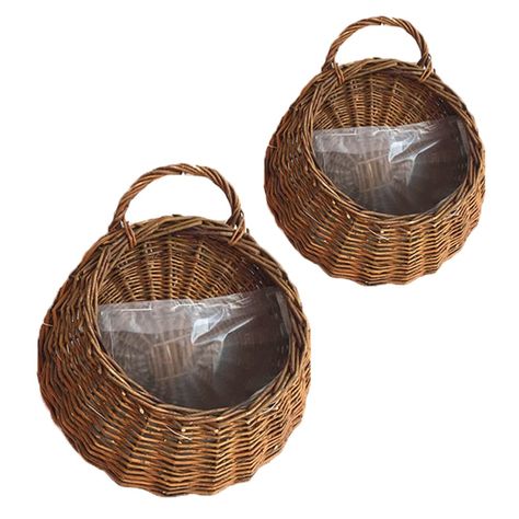 PRICES MAY VARY. Wall Hanging Storage Basket💐--- These Wall Hanging Planters Rattan Woven Storage Basket Wall Mounted Flower Baskets are made of high class Rattan, durable for long-lasting use and good use experience. Rattan Hanging Planter💐--- Designed with pastoral style appearance, fresh and chic, stylish and practical. It is also very suitable to match with other decorations in the home. It can be put in your living room, bedroom, office, and so on.. Hanging Flower Basket�💐---Use these bea Hanging Basket Indoor, Farmhouse Flower Pots, Wall Flower Vases, Flower Storage, Hanging Basket Wall, Handmade Flower Pots, Basket Wall Hanging, Plants Hanging, Willow Basket