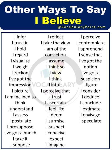 In a world driven by diverse perspectives and beliefs, communication plays a crucial role in fostering understanding and connection. The phrase I believe carries immense weight, representing our personal convictions and values. But what if there was another way to convey these deep-rooted beliefs, one that transcends language barriers and cultural differences? Enter the fascinating ... Read more The post Other Ways To Say I Believe appeared first on Vocabulary Point. Other Ways To Say But, Other Ways To Say, Cultural Differences, English Tips, Different Words, Learn Korean, Single Words, Learn English Words, Homework Help