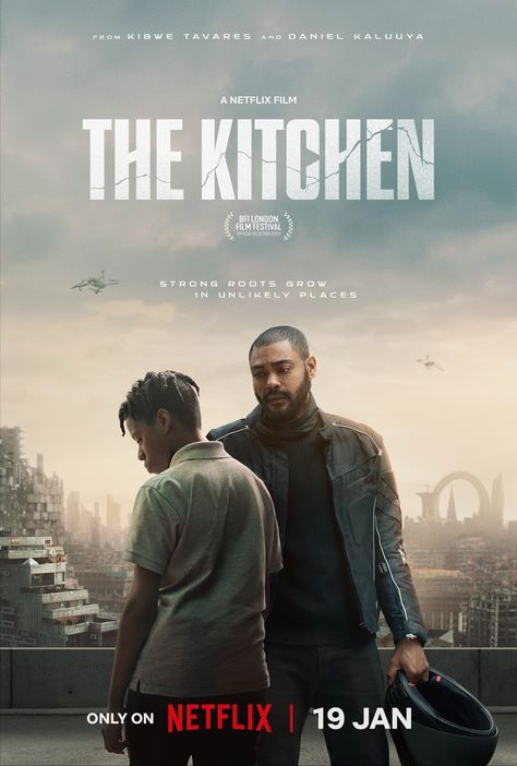 THE KITCHEN, Official poster this time! Catch it in cinemas on 12th Jan, and on Netflix on 19th Jan. . Directors: @kibwetavares @danielkaluuya Production: Dan Emmerson @dmcfilmofficial Writers: [Joe Murtagh](https://www.imdb.com/name/nm6467361/?ref_=tt_ov_wr) @danielkaluuya Design: @Factoryfifteen VFX: @Factoryfifteen, Chocolate Tribe, Buff, Axis Studios, Nviz, Territory Movie Poster, The Kitchen, I Hope