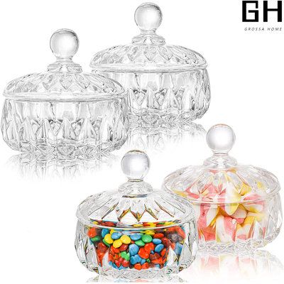 Container For Food, Modern Dressing Room, Cookie Storage, Storing Cookies, Glass Food Storage, Candy Jar, Glass Candy Dish, Candy Containers, Candy Bowl