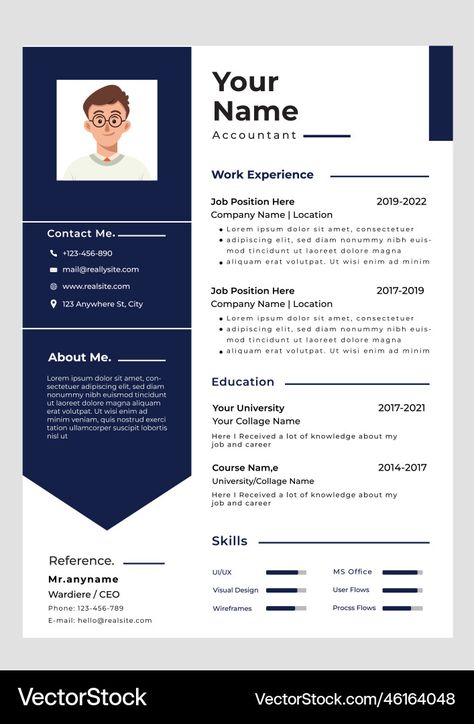 Accountant Cv, Cv Templates Free Download, Cv Ideas, Education Vector, It Cv, Cv Writing, Free Resume Template Download, Accounting Jobs, Good Resume Examples