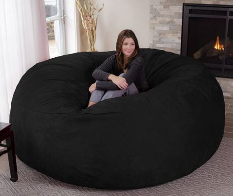 Chill Bag - Bean Bags Chill Sack Bean Bag Chair: Giant Memory Foam Furniture Bean Bag - Big Sofa with Soft Micro Fiber Cover, 8', Black #CuteGiftIdeas #Gift #LazySofa Extra Large Bean Bag, Bean Bag Furniture, Big Bean Bags, Bean Chair, Large Bean Bag Chairs, Bean Bag Lounger, Large Bean Bags, Bean Bag Sofa, Bean Bag Covers