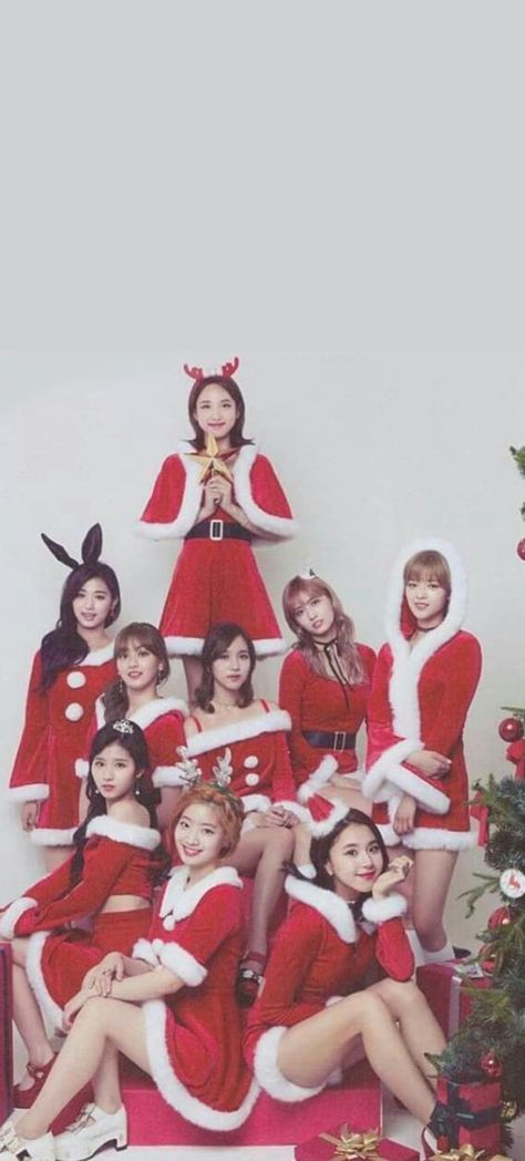 Christmas Twice Wallpaper, Twice Christmas Wallpaper, Christmas Twice, Natal Wallpaper, Twice Christmas, Blackpink Twice, K Wallpaper, Twice Kpop, More Wallpaper