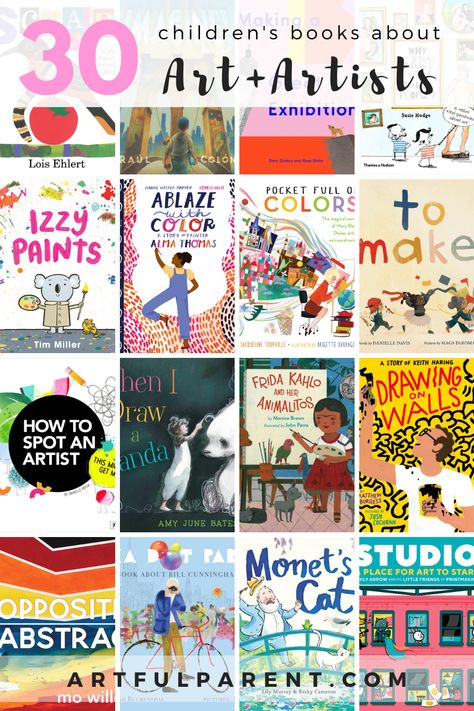 30 Children's Books About Artists + Creativity - The Artful Parent Books About Artists, Artful Parent, Homeschool Art Projects, Art Teacher Ideas, Art Books For Kids, Elementary Art Rooms, Elementary School Art, Art Docent, Chicken Noodle Casserole