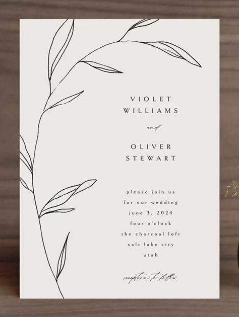 21 Simple Wedding Invitations That Make a Big Impression Wedding Invitations Simple, Marriage Invitation Card, Minimal Wedding Invitation, Grand Wedding, Simple Invitation, Minimal Wedding, Luxury Wedding Invitations, Fun Wedding Invitations, Simple Wedding Invitations