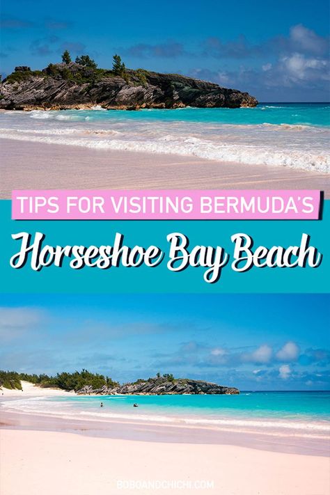 Everything you need to know about visiting Horseshoe Bay Beach in Bermuda the most famous pink sand beach in Bermuda Bermuda Aesthetic, Bermuda Vacation, Things To Do In Bermuda, Coral Beach Club Bermuda, Pink Sand Beach Bermuda, Horseshoe Bay Bermuda, Bermuda Travel Guide, Bermuda Beaches Pictures, Horseshoe Beach Bermuda