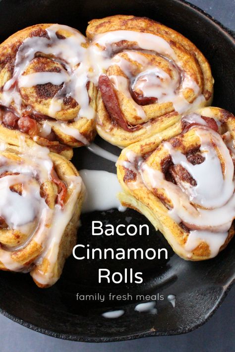 Utah Recipes, Bacon Cinnamon Rolls, Camping Recipes Breakfast, Bacon Roll, Best Camping Meals, Beef Tips And Gravy, Fresh Meals, Cinnamon Muffins, Family Fresh Meals